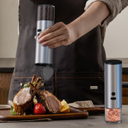 Rechargeable Electric Salt & Pepper Grinder Set with LED