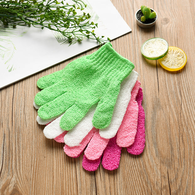 Candy Color Bath Towel Gloves