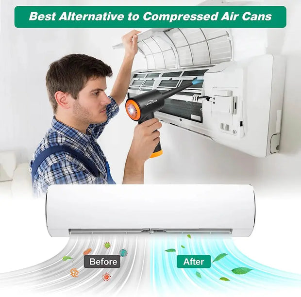 Rechargeable Cordless Air Duster for Computer and Car Blowing