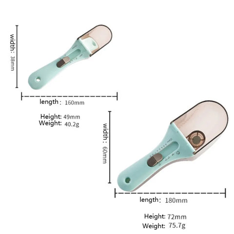 LMETJMA Adjustable Measuring Spoons with Magnetic Snaps - Set of 2